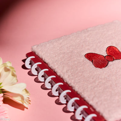 Disney Minnie Mouse Bow Happy - DELUXE Sherpa Snap In Classic Planner Cover