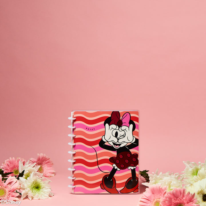 Disney Minnie Mouse Bow Happy - Dotted Lined Classic Notebook - 60