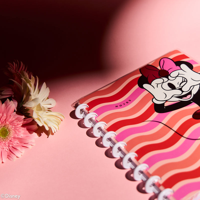 Disney Minnie Mouse Bow Happy - Dotted Lined Classic Notebook - 60 Sheets