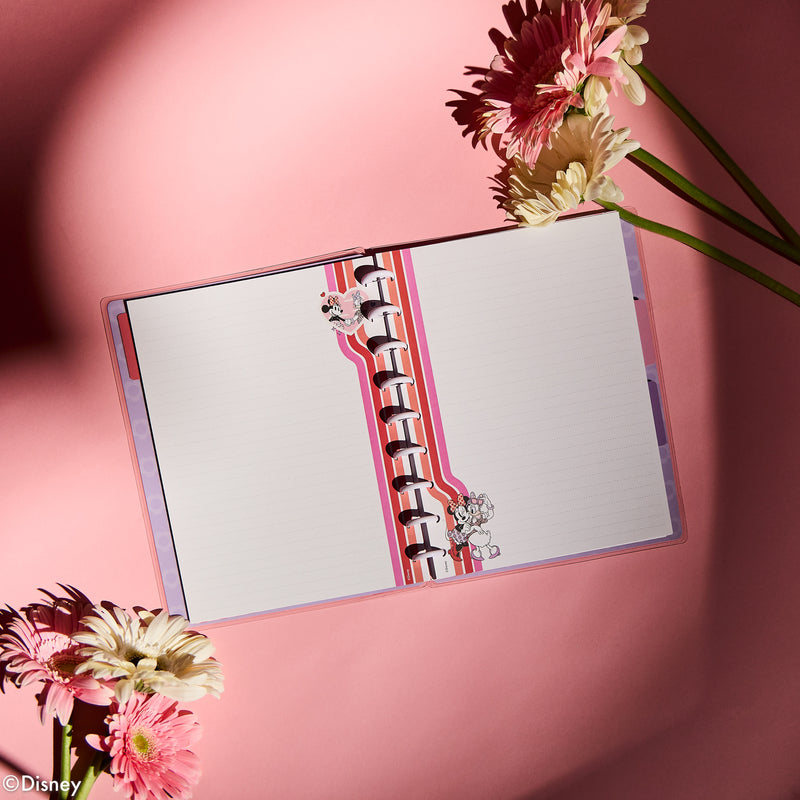 Disney Minnie Mouse Bow Happy - Dotted Lined Classic Notebook - 60 Sheets