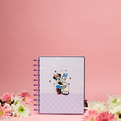 Undated Disney Minnie Mouse Bow Happy Customizable Planner - Big Horizontal Layout - 12 Months