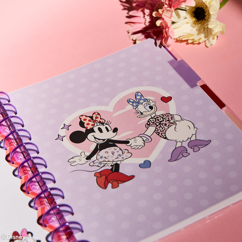Undated Disney Minnie Mouse Bow Happy Customizable Planner - Big Horizontal Layout - 12 Months