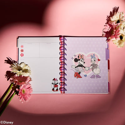 Undated Disney Minnie Mouse Bow Happy Customizable Planner - Big Horizontal Layout - 12 Months