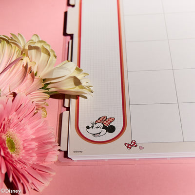 Undated Disney Minnie Mouse Bow Happy Customizable Planner - Big Horizontal Layout - 12 Months