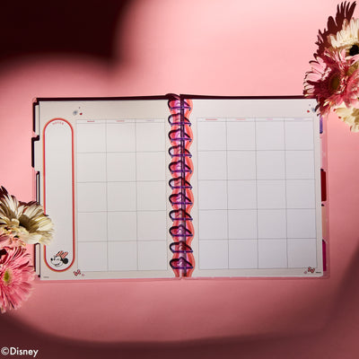 Undated Disney Minnie Mouse Bow Happy Customizable Planner - Big Horizontal Layout - 12 Months