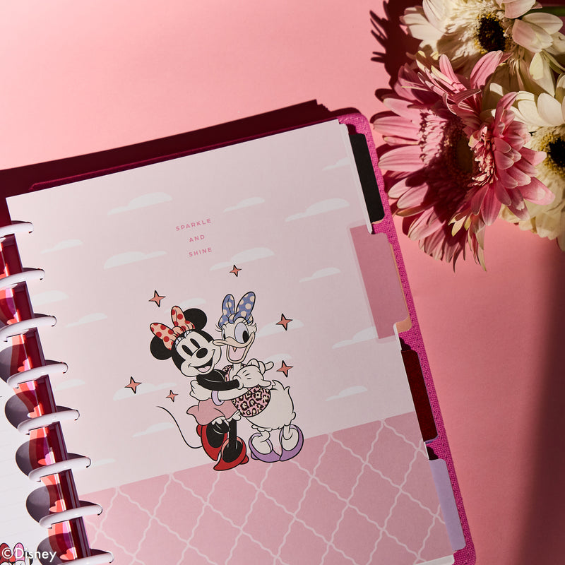Mini Mouse Layout Design Undated SPECIALTY Disney Minnie Mouse Bow Happy Customizable Planner ...