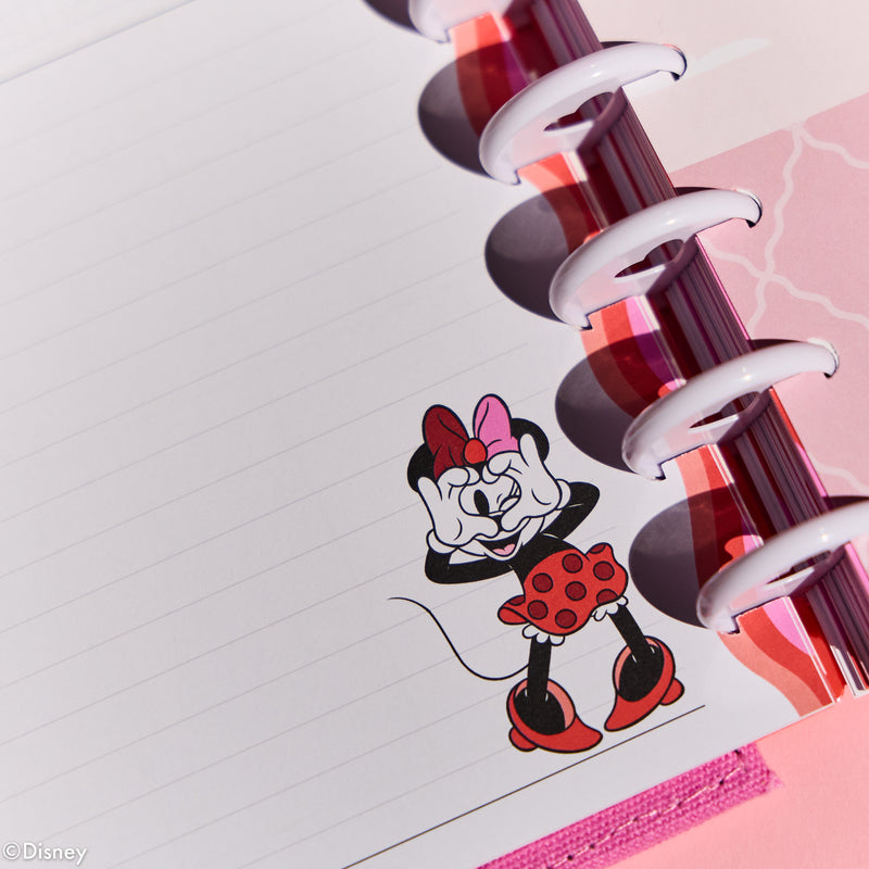 Undated SPECIALTY Disney Minnie Mouse Bow Happy Customizable Planner - Classic Vertical Layout - 12 Months
