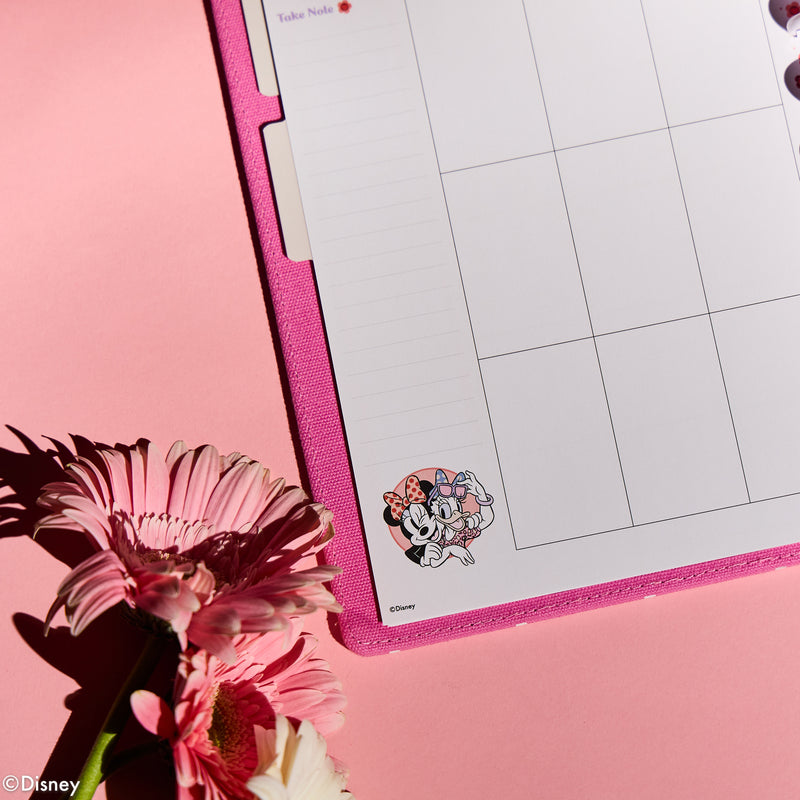 Undated SPECIALTY Disney Minnie Mouse Bow Happy Customizable Planner - Classic Vertical Layout - 12 Months