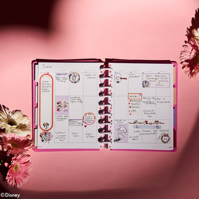 Undated SPECIALTY Disney Minnie Mouse Bow Happy Customizable Planner - Classic Vertical Layout - 12 Months