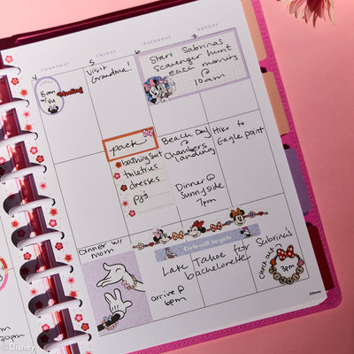 Undated SPECIALTY Disney Minnie Mouse Bow Happy Customizable Planner - Classic Vertical Layout - 12 Months