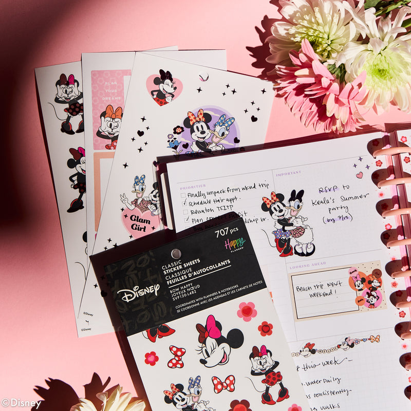 Disney Minnie Mouse Bow Happy - Value Pack Stickers