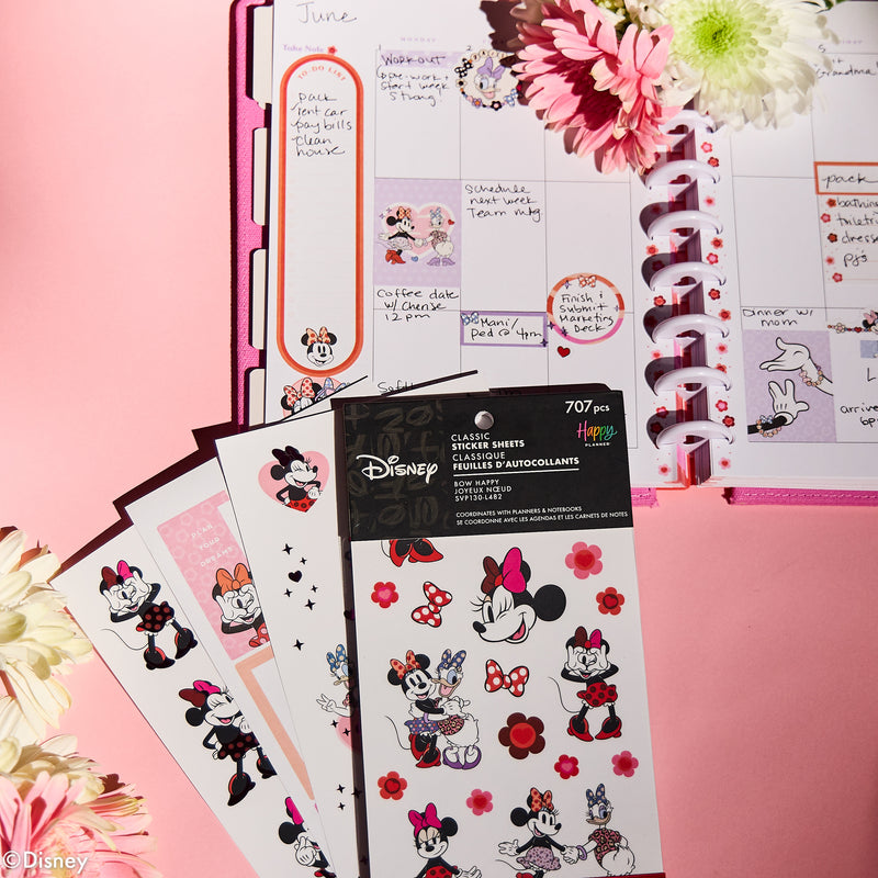 Disney Minnie Mouse Bow Happy - Value Pack Stickers