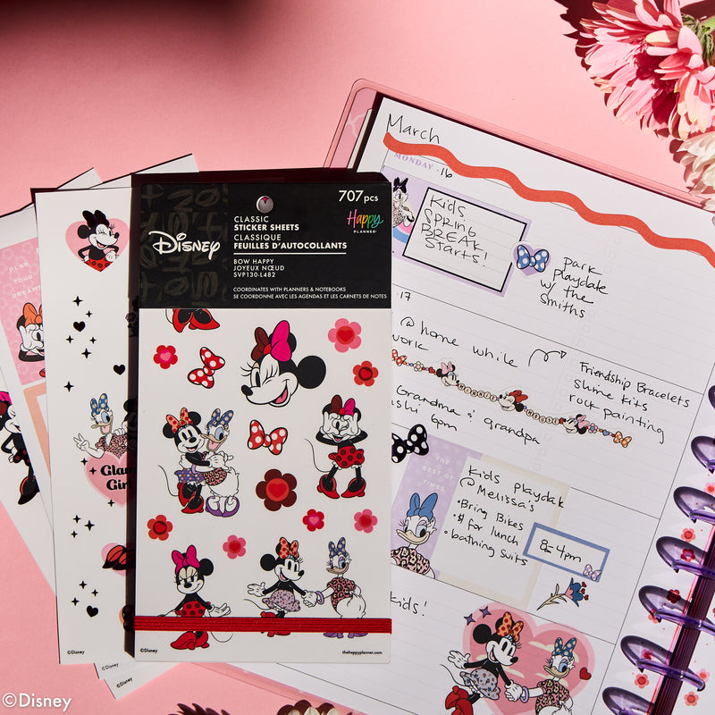 Disney Minnie Mouse Bow Happy - Value Pack Stickers