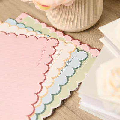 Café Coquette - Scalloped Edge Dotted Lined Classic Filler Paper - 40 Sheets