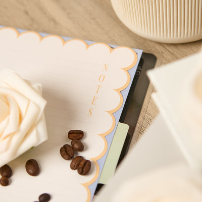 Café Coquette - Scalloped Edge Dotted Lined Classic Filler Paper - 40 Sheets