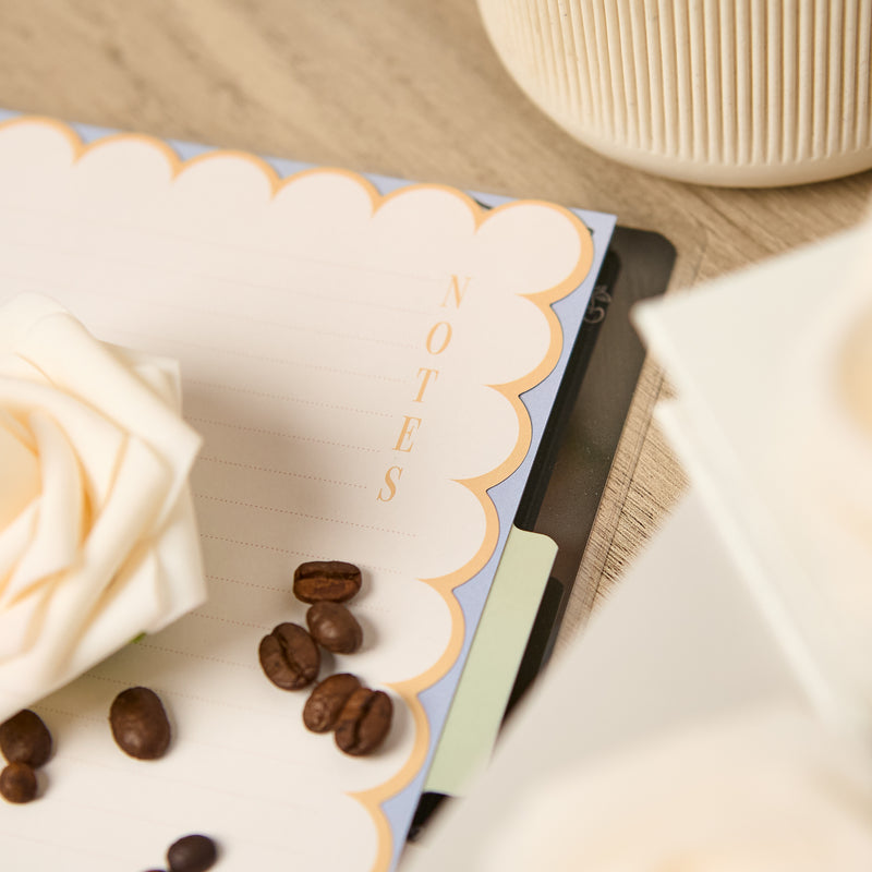 Café Coquette - Scalloped Edge Dotted Lined Classic Filler Paper - 40 Sheets