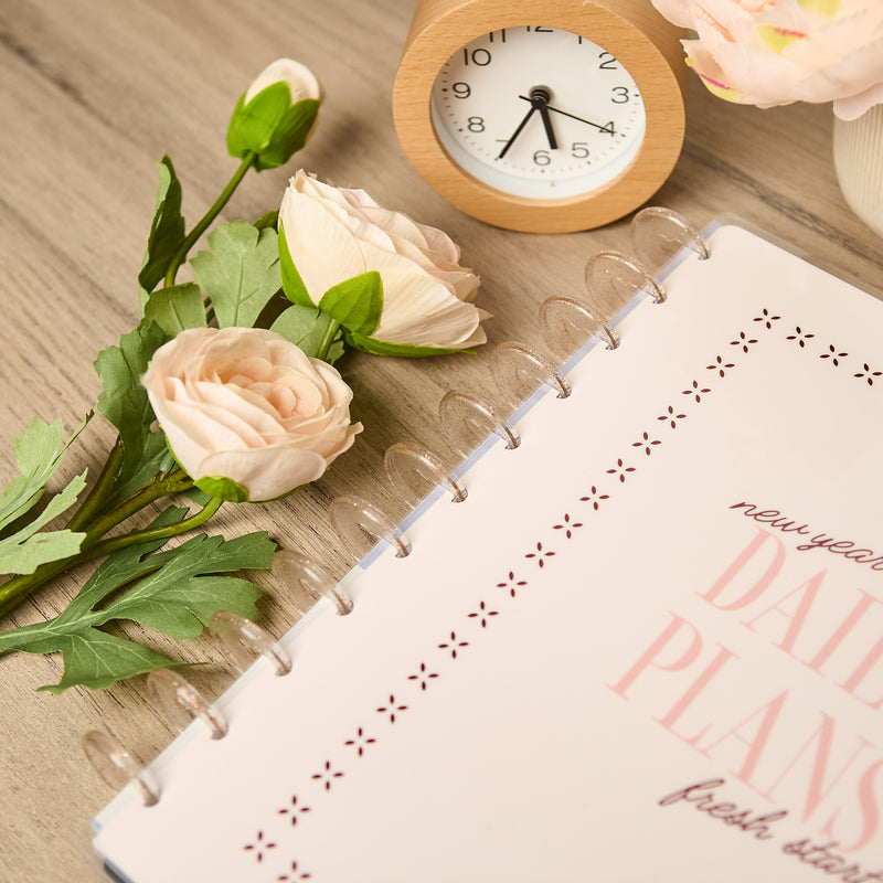 Undated Café Coquette Customizable Planner - Big Horizontal Layout - 12 Months