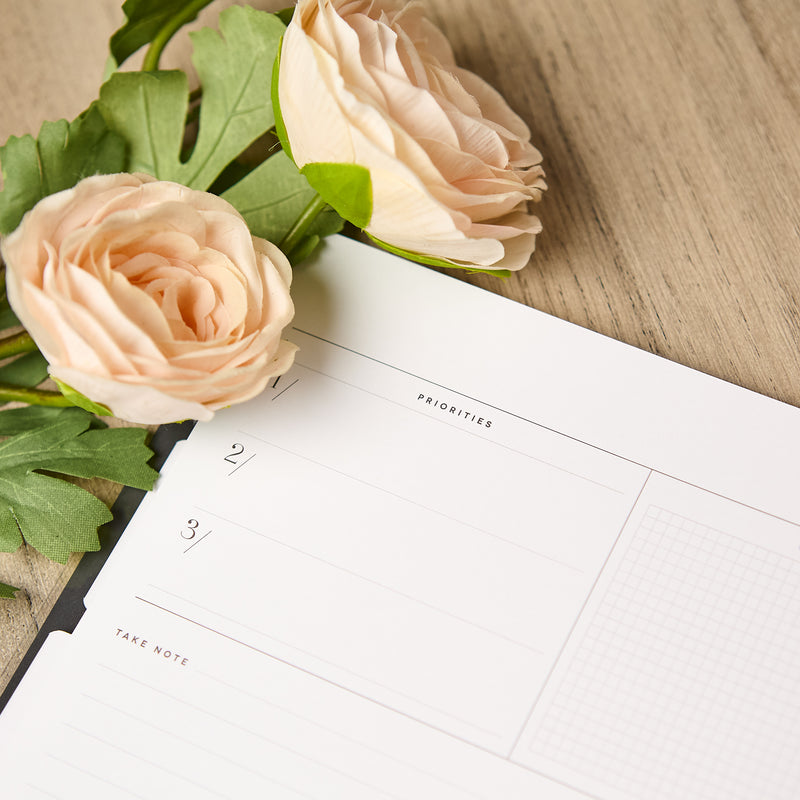 Undated Café Coquette Customizable Planner - Big Horizontal Layout - 12 Months