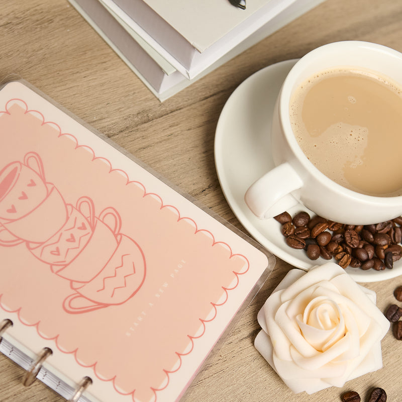 Undated Café Coquette Customizable Planner - Mini Dashboard Layout - 12 Months