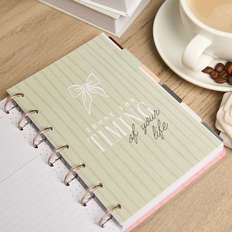 Undated Café Coquette Customizable Planner - Mini Dashboard Layout - 12 Months