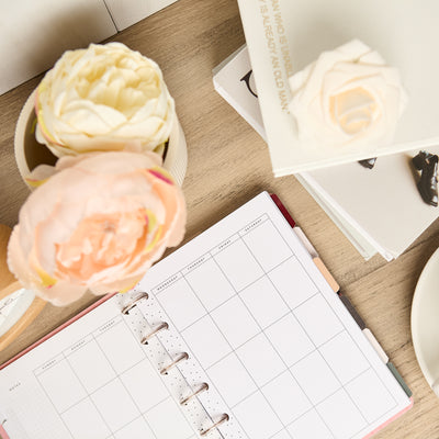 Undated Café Coquette Customizable Planner - Mini Dashboard Layout - 12 Months