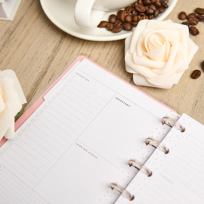 Undated Café Coquette Customizable Planner - Mini Dashboard Layout - 12 Months