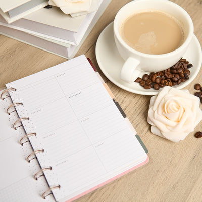 Undated Café Coquette Customizable Planner - Mini Dashboard Layout - 12 Months