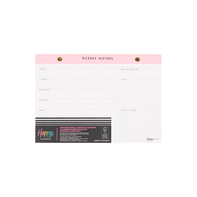 Blushed - Gilded Edge Undated Weekly Desktop Calendar