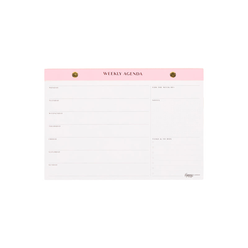 Blushed - Gilded Edge Undated Weekly Desktop Calendar