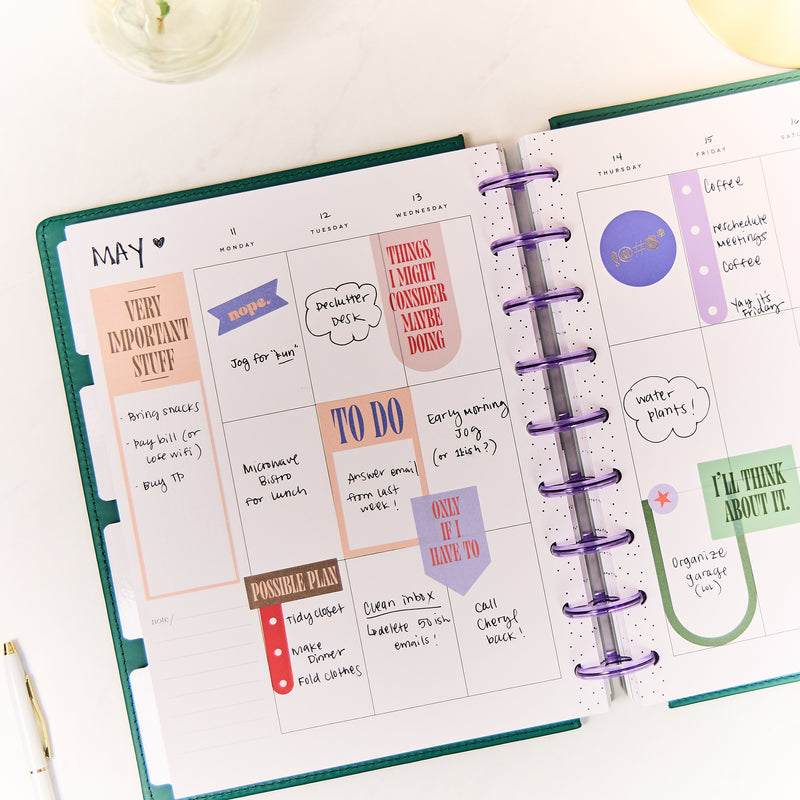 Undated SPECIALTY Current Mood Customizable Planner - Classic Vertical Layout - 12 Months