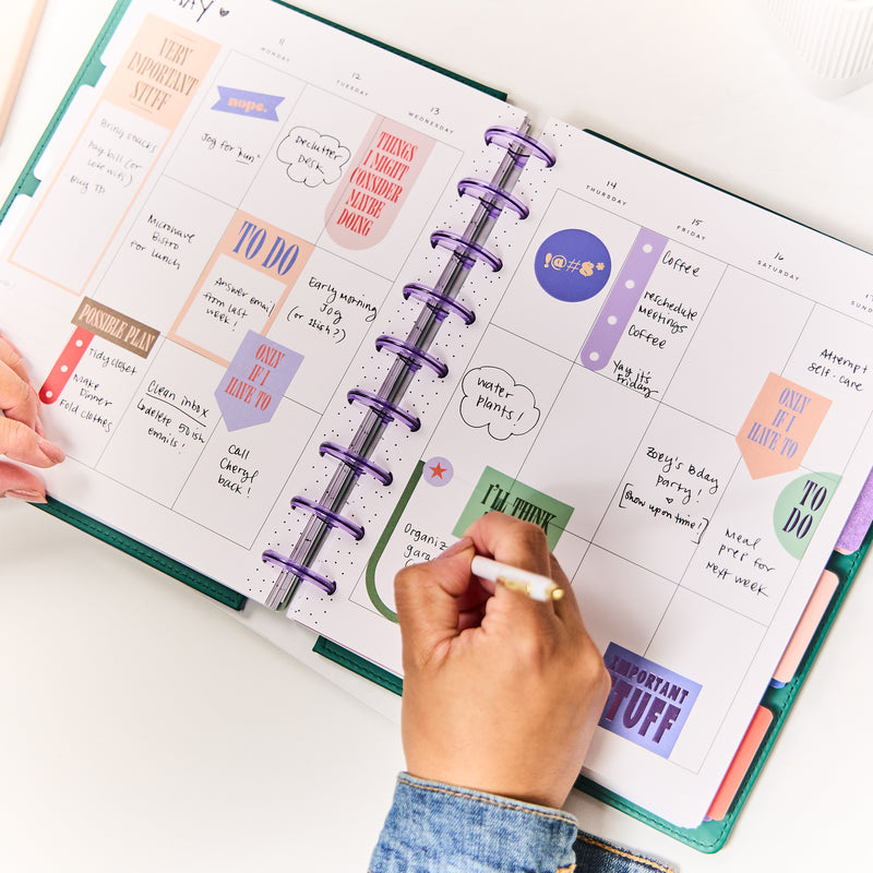 Undated SPECIALTY Current Mood Customizable Planner - Classic Vertical Layout - 12 Months