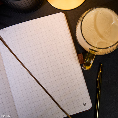 Premium Disney Mickey Mouse - Espresso - Dot Grid Book Bound Journal - 80 Sheets