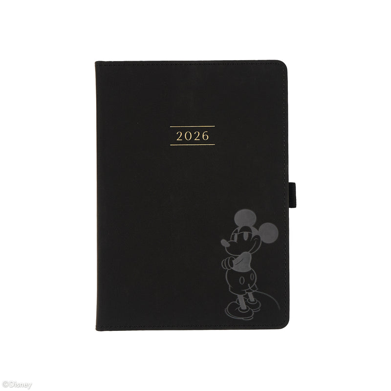 Undated Premium Obsidian Disney Mickey Mouse Book Bound Planner - Small Vertical Layout - 12 Months