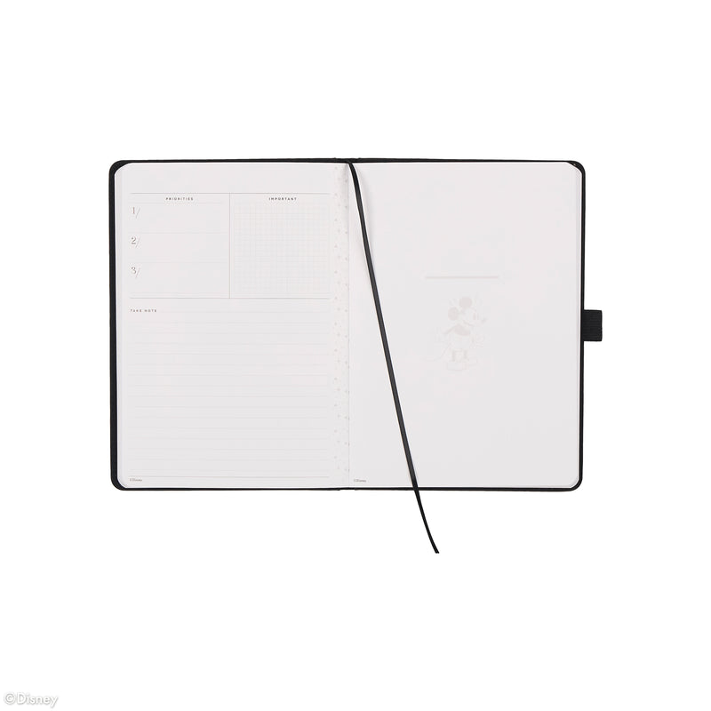 Undated Premium Obsidian Disney Mickey Mouse Book Bound Planner - Small Vertical Layout - 12 Months