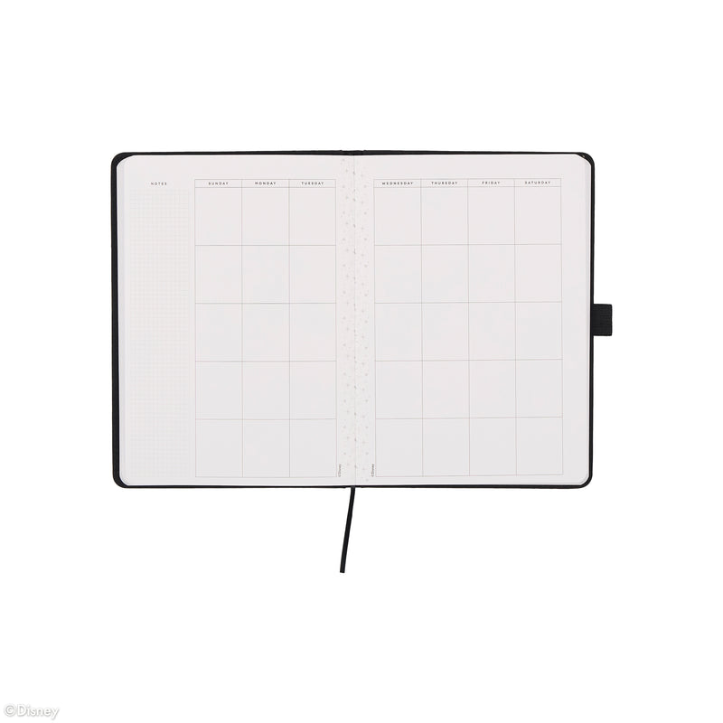 Undated Premium Obsidian Disney Mickey Mouse Book Bound Planner - Small Vertical Layout - 12 Months