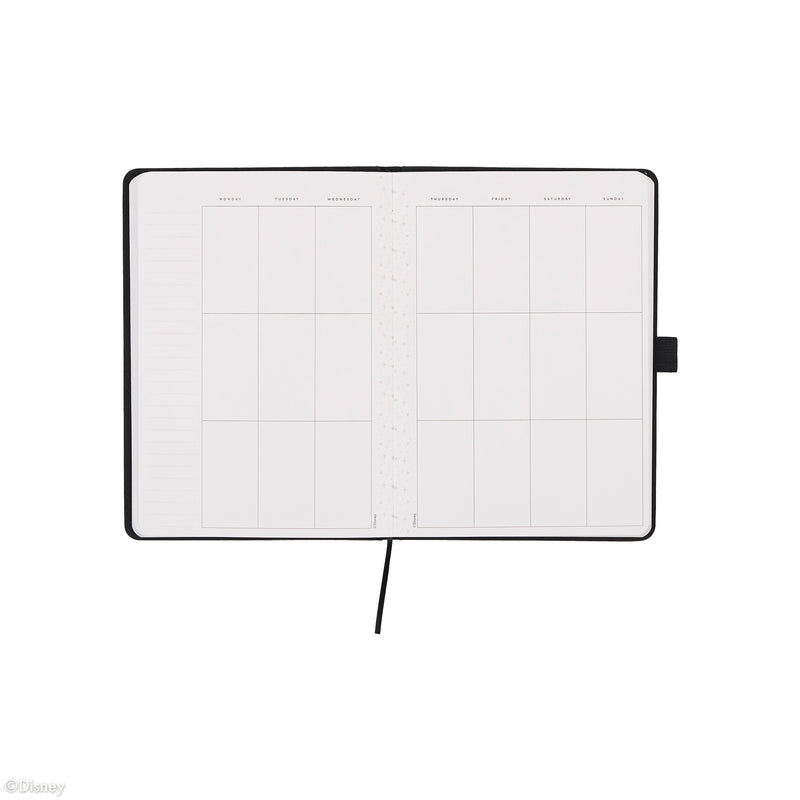 Undated Premium Obsidian Disney Mickey Mouse Book Bound Planner - Small Vertical Layout - 12 Months