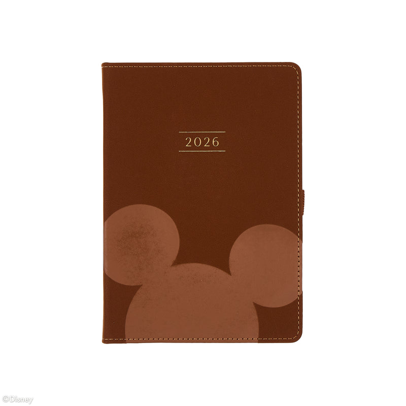 Undated Premium Espresso Disney Mickey Mouse Book Bound Planner - Small Dashboard Layout - 12 Months
