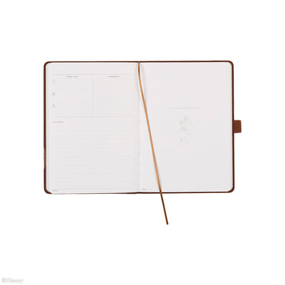 Undated Premium Espresso Disney Mickey Mouse Book Bound Planner - Small Dashboard Layout - 12 Months