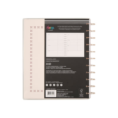 Undated Café Coquette Customizable Planner - Big Horizontal Layout - 12 Months