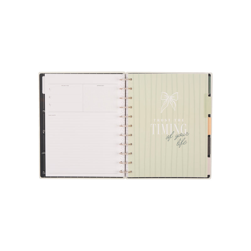 Undated Café Coquette Customizable Planner - Big Horizontal Layout - 12 Months