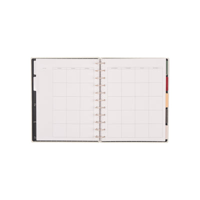 Undated Café Coquette Customizable Planner - Big Horizontal Layout - 12 Months