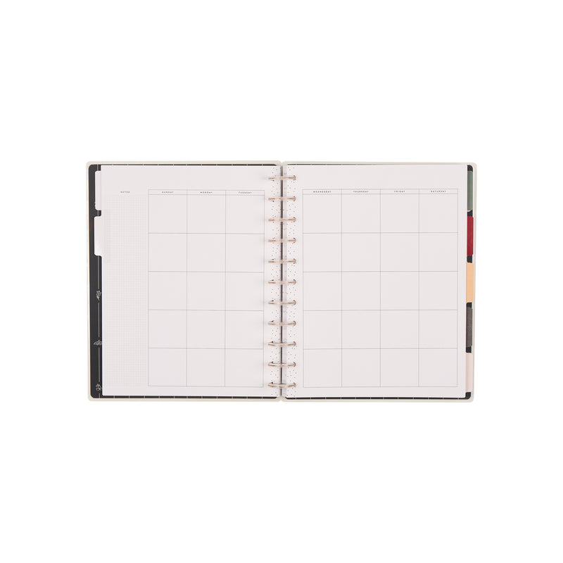 Undated Café Coquette Customizable Planner - Big Horizontal Layout - 12 Months