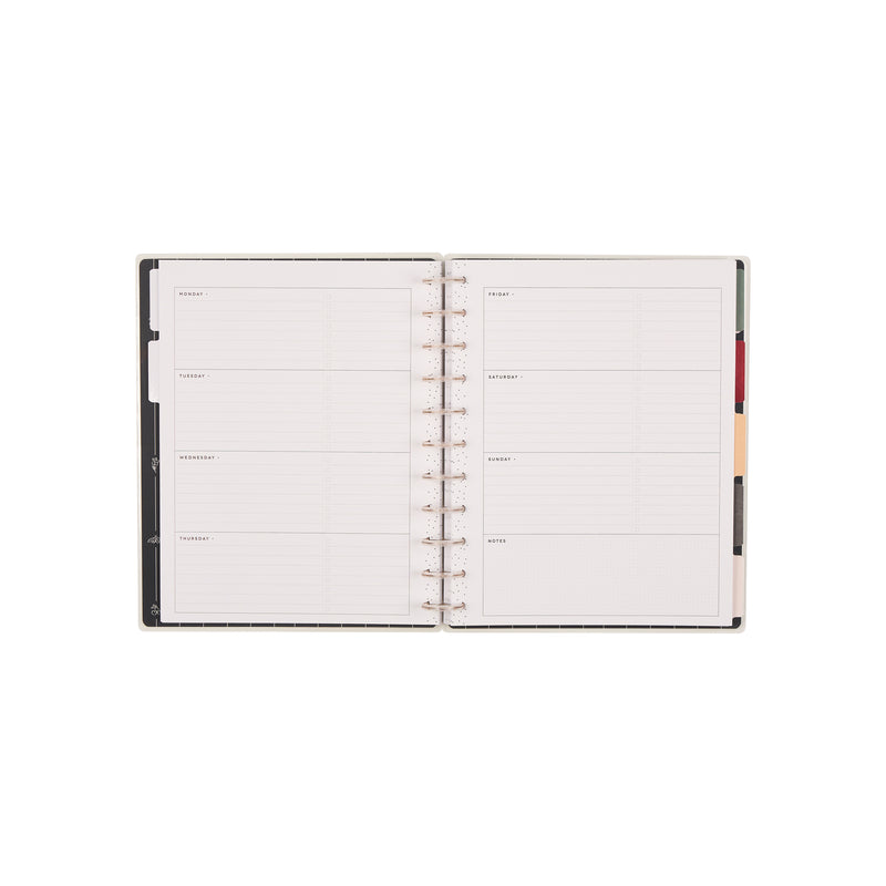 Undated Café Coquette Customizable Planner - Big Horizontal Layout - 12 Months