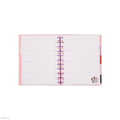 Undated Disney Minnie Mouse Bow Happy Customizable Planner - Big Horizontal Layout - 12 Months