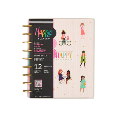 Undated OG Seasonal Squad Goals Customizable Planner - Classic Vertical Planner - 12 Months