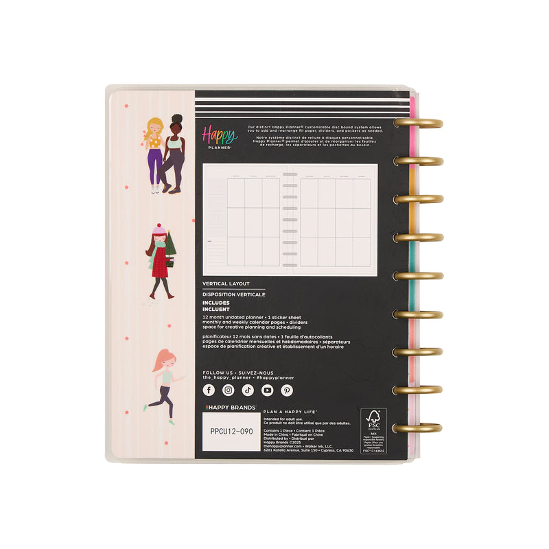 Undated OG Seasonal Squad Goals Customizable Planner - Classic Vertical Planner - 12 Months