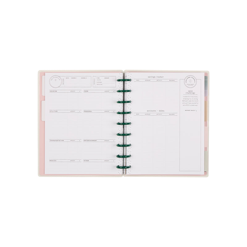 Undated Savvy Budgeter Customizable Budget Planner - Classic Budget Layout - 12 Months