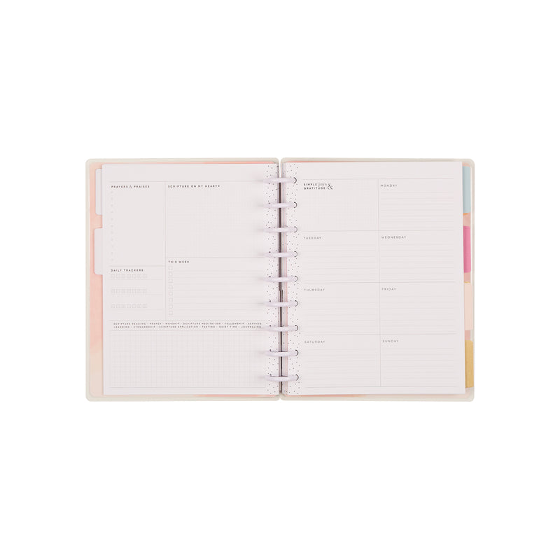 Undated Rise & Align Customizable Faith Planner - Classic Faith Layout - 12 Months