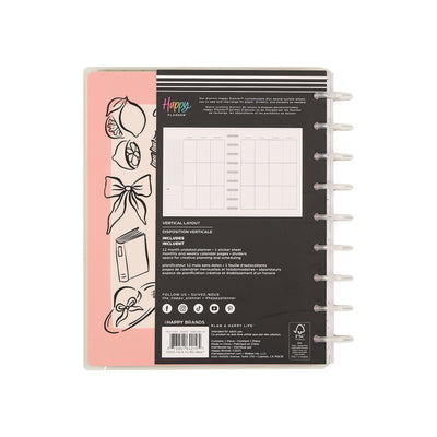 Undated Café Coquette Customizable Planner - Classic Vertical Layout - 12 Months