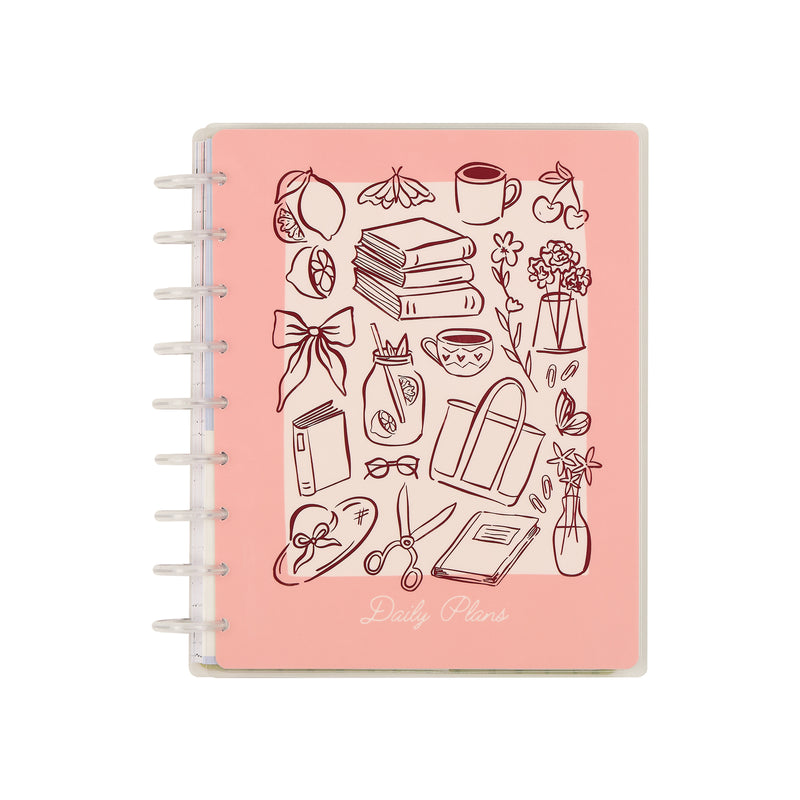 Undated Café Coquette Customizable Planner - Classic Vertical Layout - 12 Months